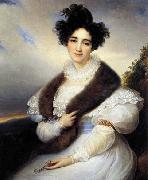 KINSOEN, Francois Joseph Portrait of Marie J. Lafont-Porcher Spain oil painting artist